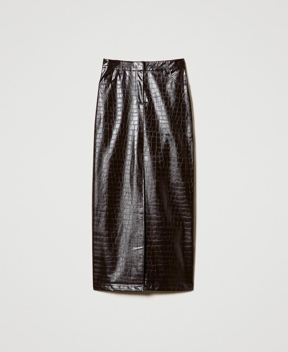 Twin Set Gonna lunga con stampa animalier Online