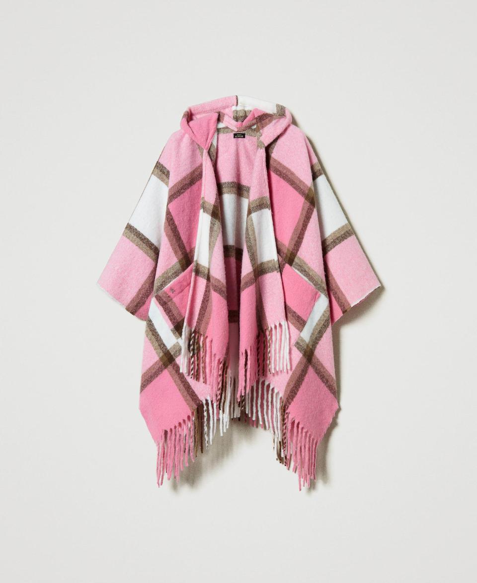 Twin Set Poncho in panno con frange In Vendita