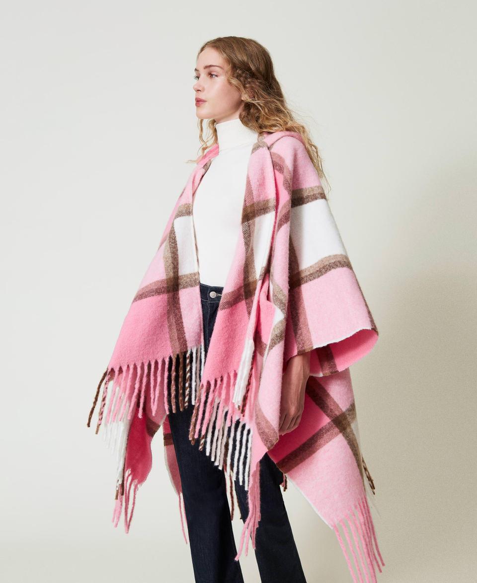 Twin Set Poncho in panno con frange In Vendita
