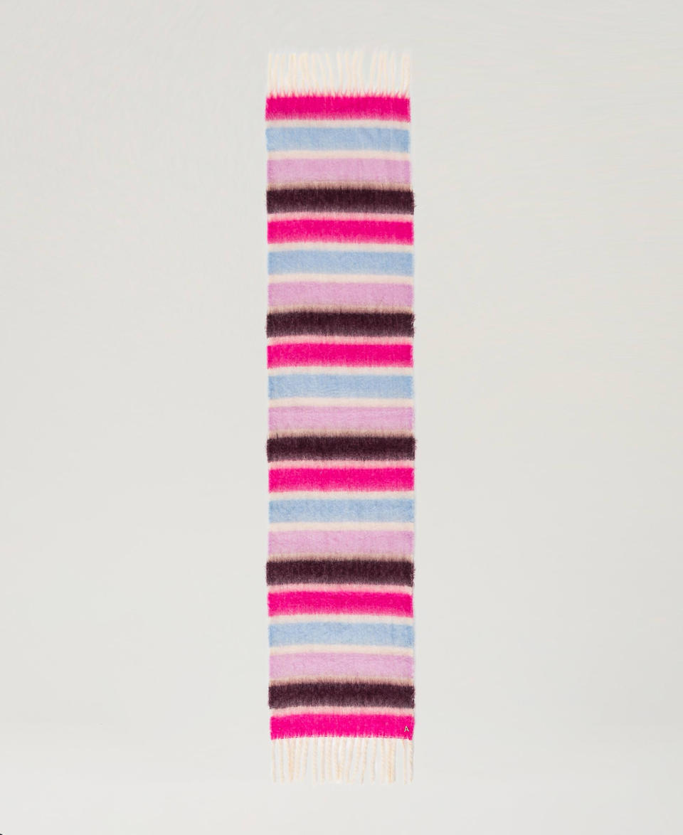 Twin Set Sciarpa a righe multicolor con frange Italy