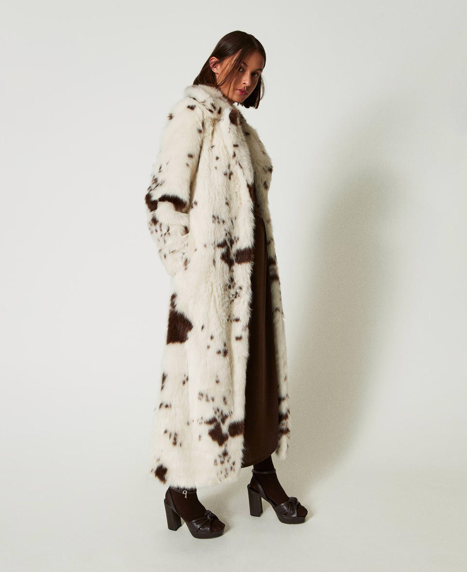Twin Set Cappotto lungo in faux fur Soddisfazione Garantita