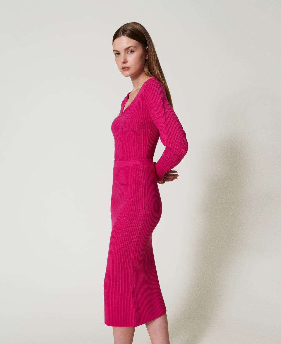 Twin Set Gonna longuette in maglia a coste Acquista Ora