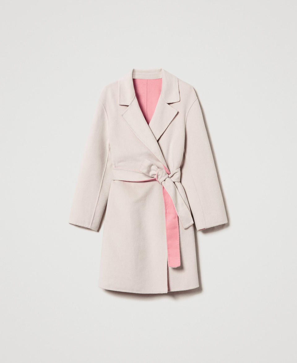 Twin Set Cappotto reversibile MYFO in panno misto lana Saldi