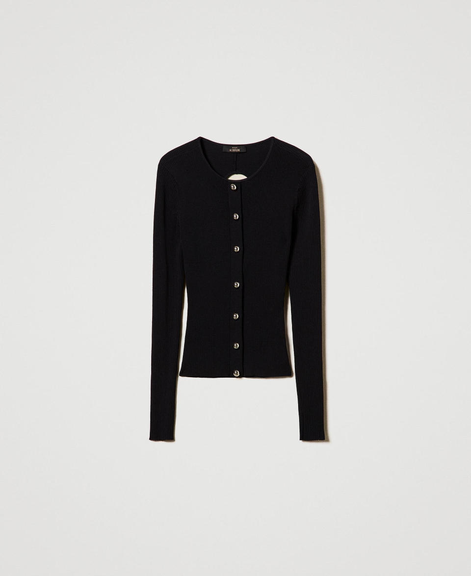 Twin Set Cardigan a costine con borchie Negozio