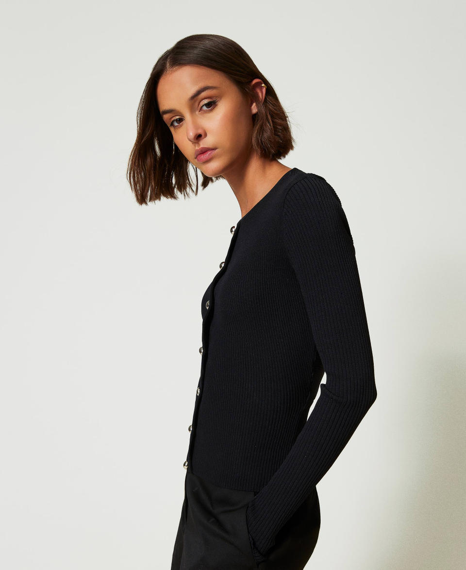 Twin Set Cardigan a costine con borchie Negozio