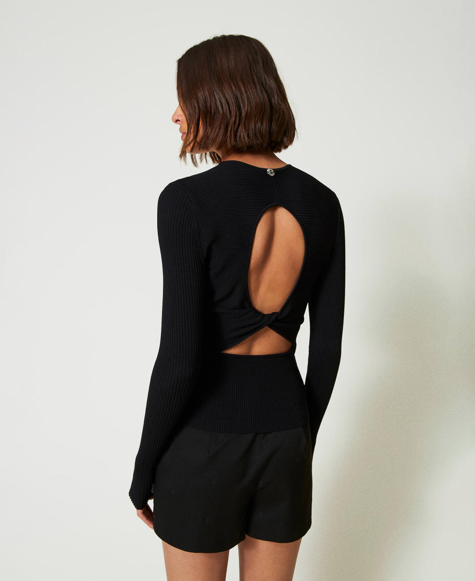 Twin Set Cardigan a costine con borchie Negozio