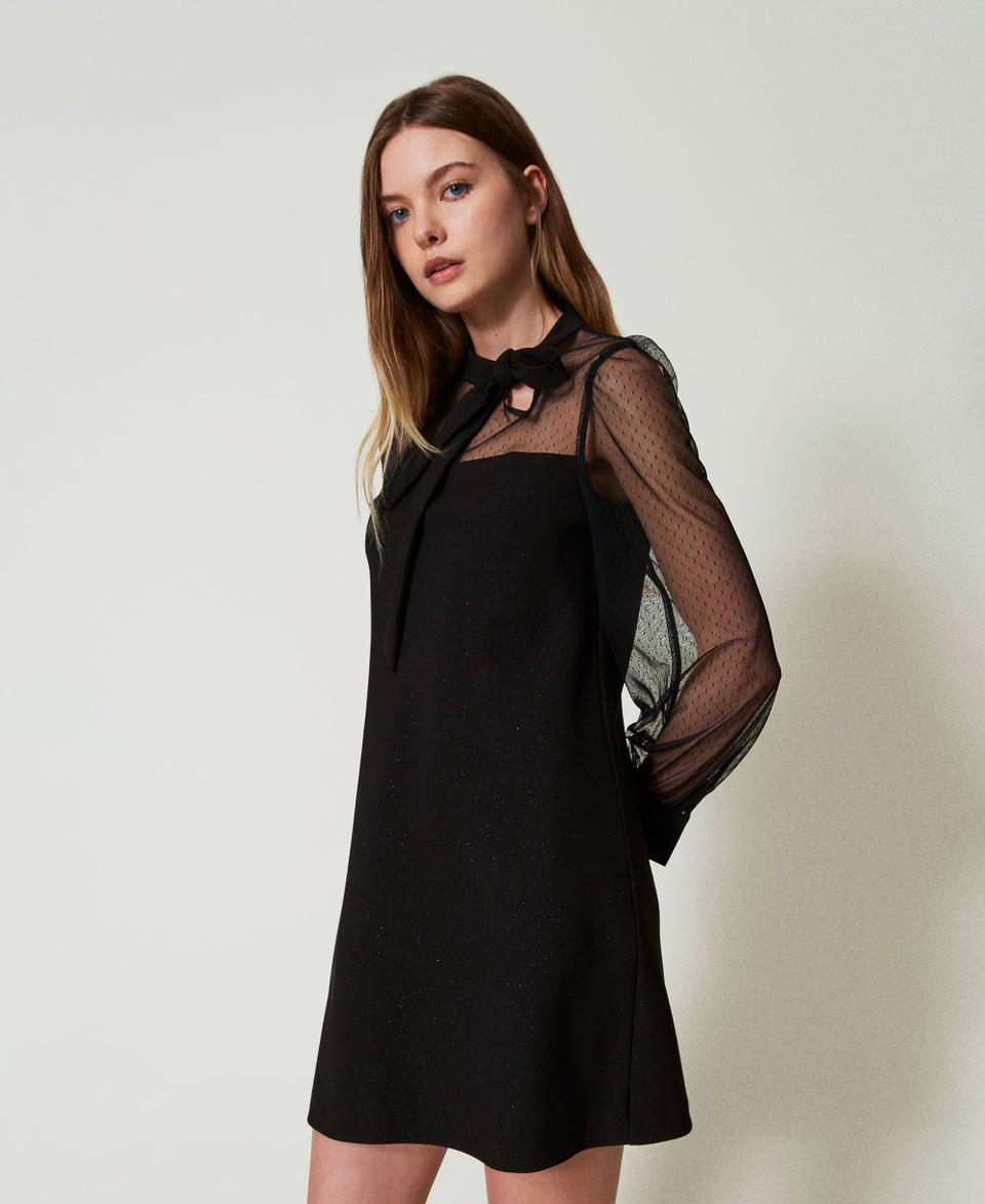 Twin Set Abito corto con tulle plumetis Sconto di tempo limitato
