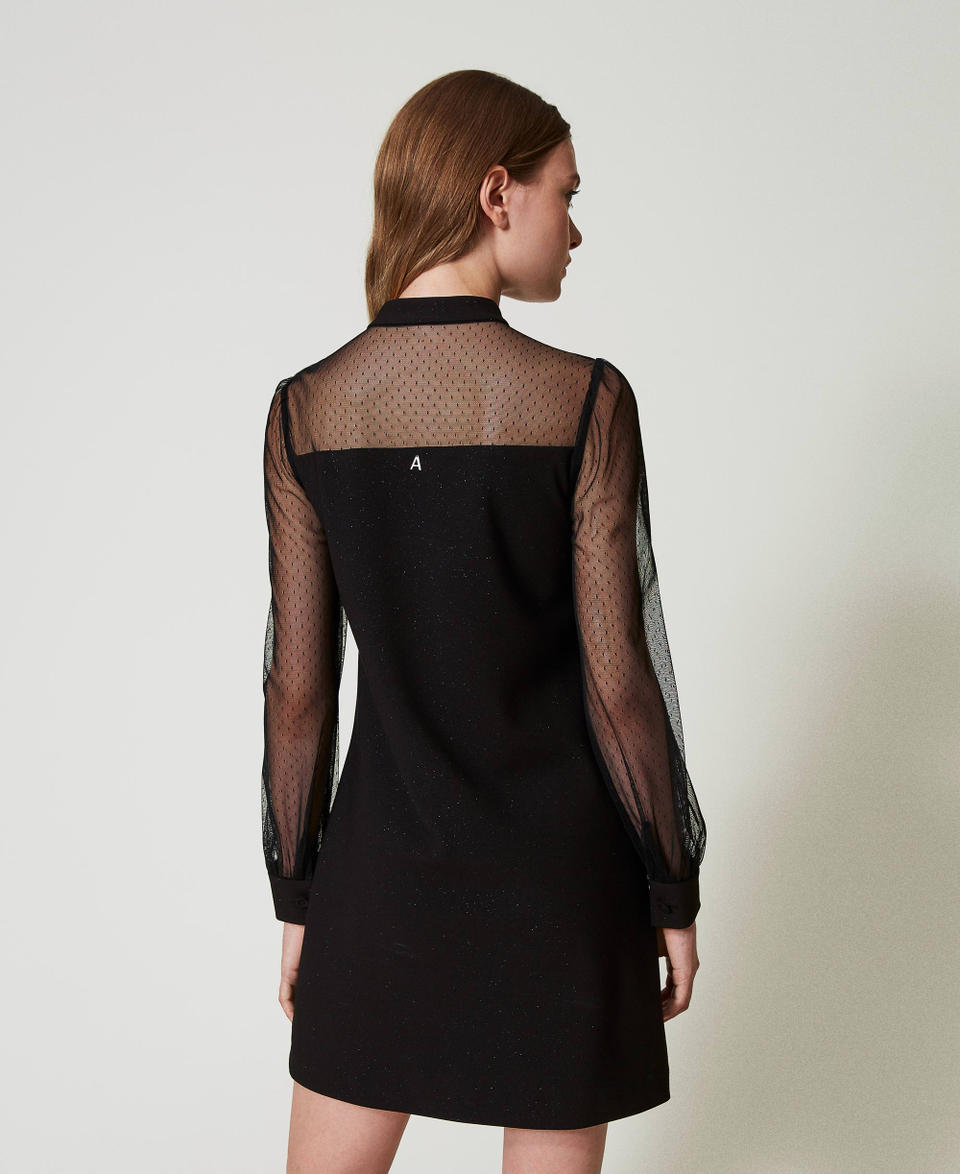 Twin Set Abito corto con tulle plumetis Sconto di tempo limitato