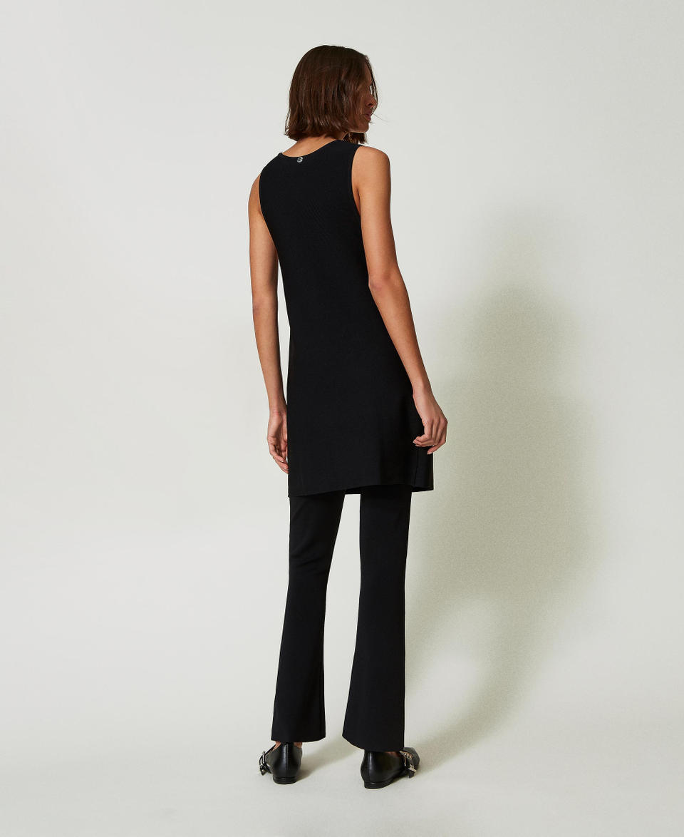 Twin Set Pantaloni flare in maglia Grande vendita