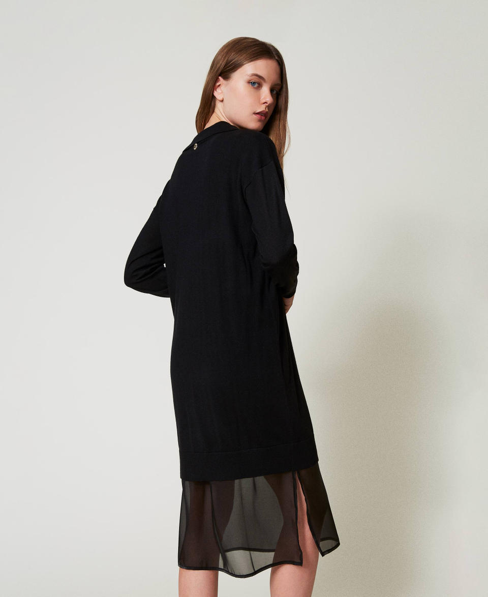 Twin Set Abito longuette in maglia con sottoveste Flash Sale