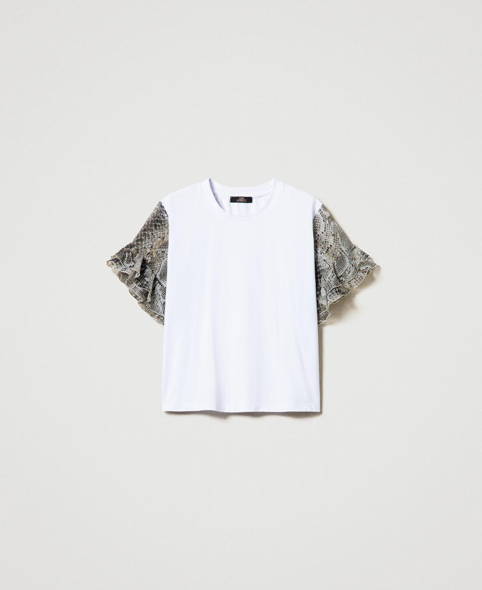 Twin Set T-shirt con maniche a stampa snake Fornitura limitata