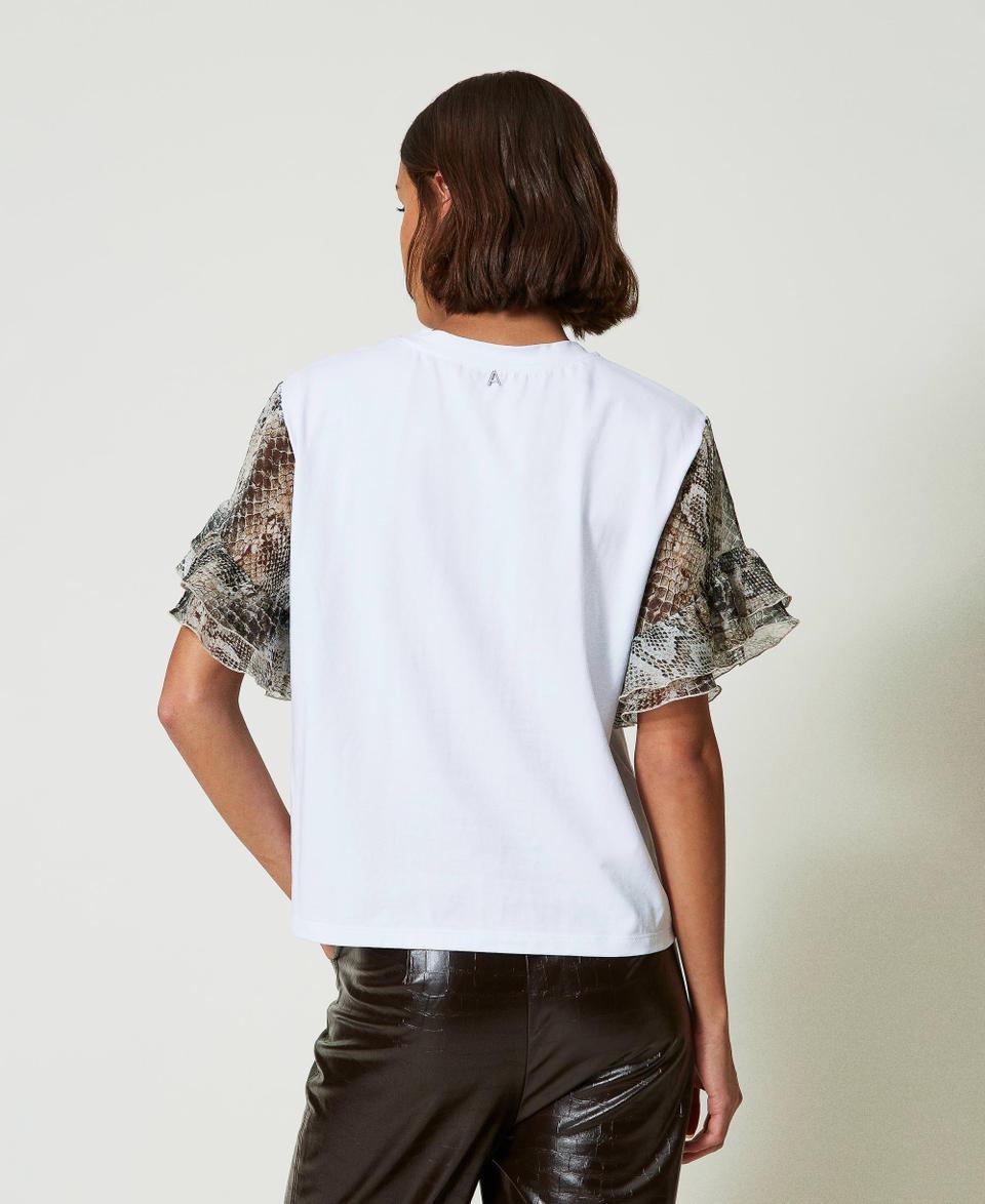 Twin Set T-shirt con maniche a stampa snake Fornitura limitata