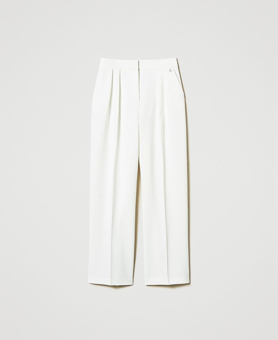 Twin Set Pantaloni a palazzo con pieghe Vendite stagionali