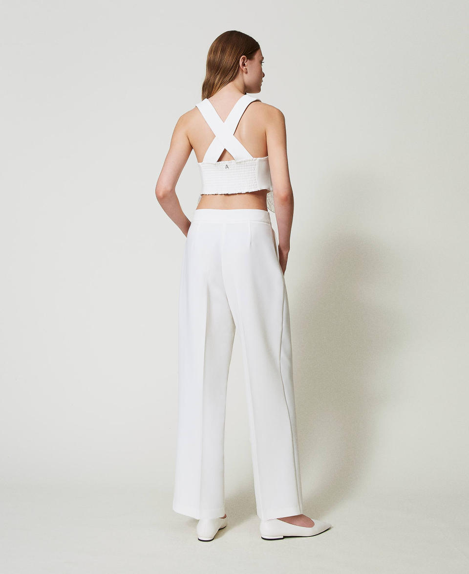 Twin Set Pantaloni a palazzo con pieghe Vendite stagionali