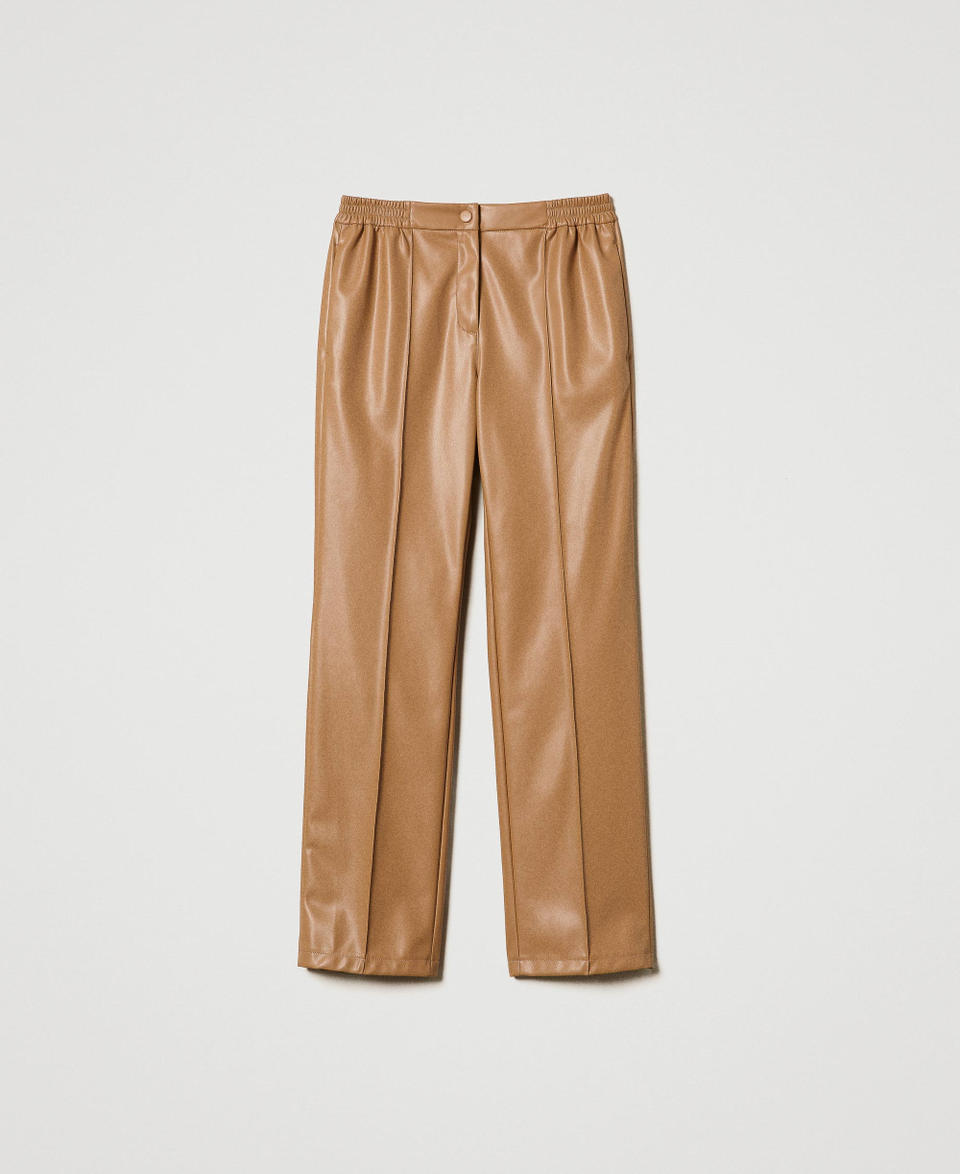 Twin Set Pantaloni effetto pelle con elastico Offerta natalizia