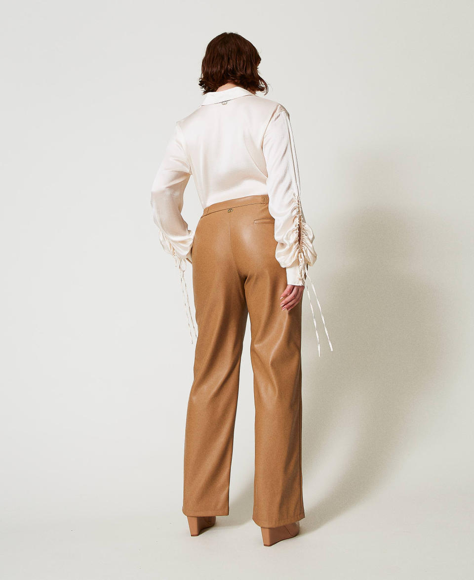 Twin Set Pantaloni effetto pelle con elastico Offerta natalizia
