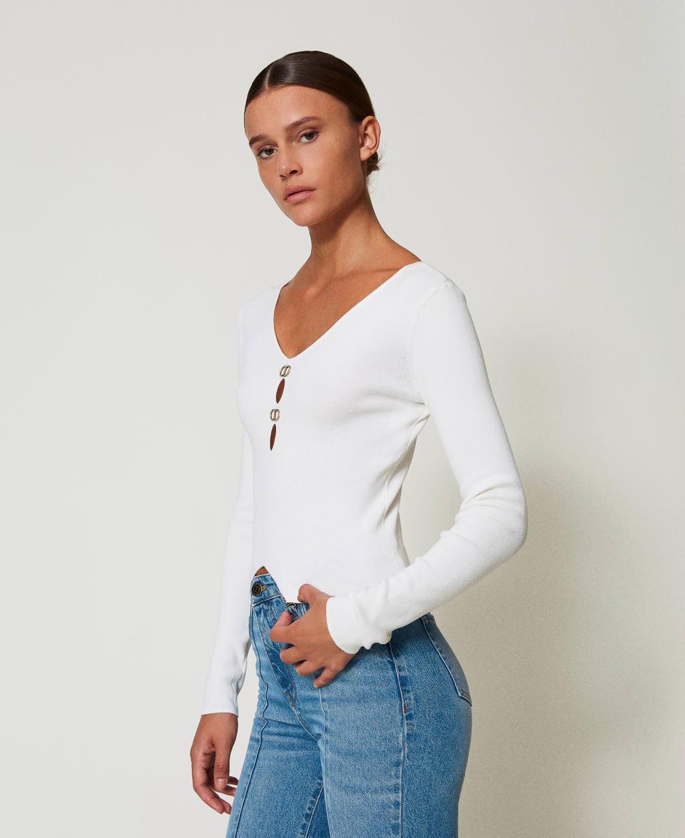 Twin Set Maglia doppio uso con Oval T Offerta per la Festa della Mamma