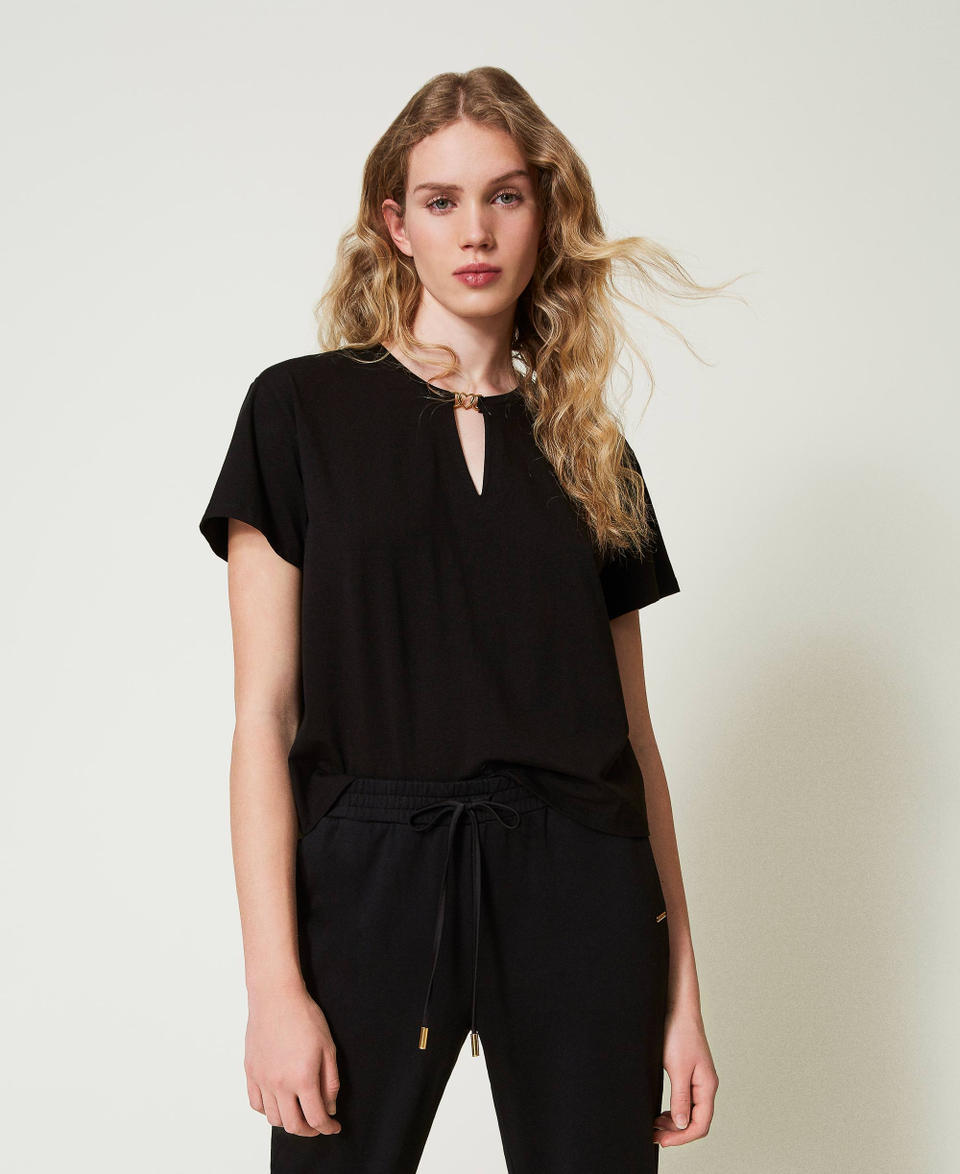 Twin Set T-shirt con morsetto a cuore Offerta migliore