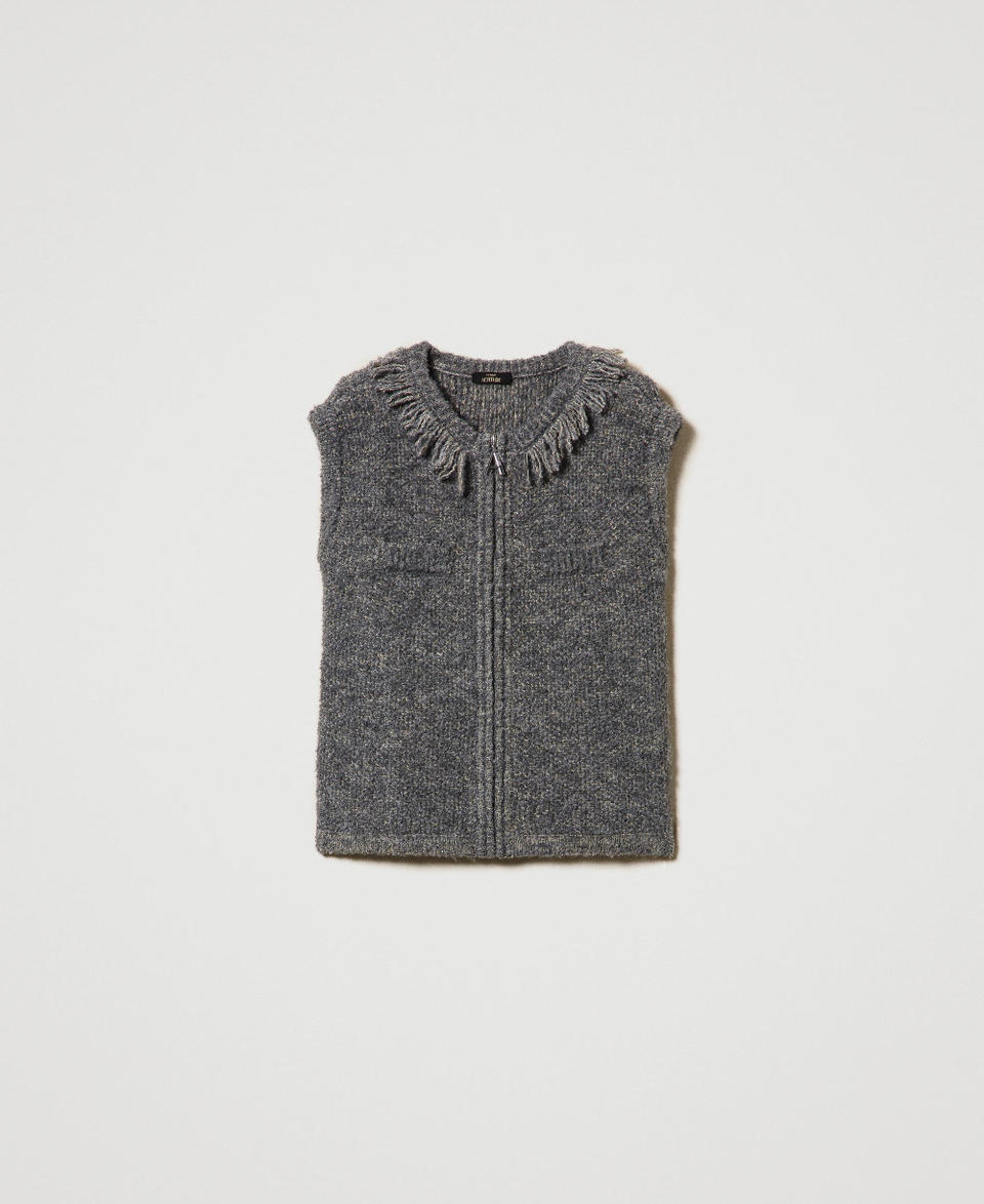 Twin Set Gilet in maglia bouclé riciclata Online Outlet