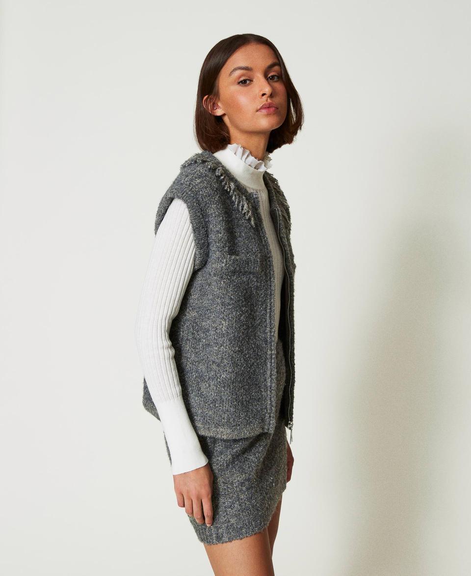 Twin Set Gilet in maglia bouclé riciclata Online Outlet