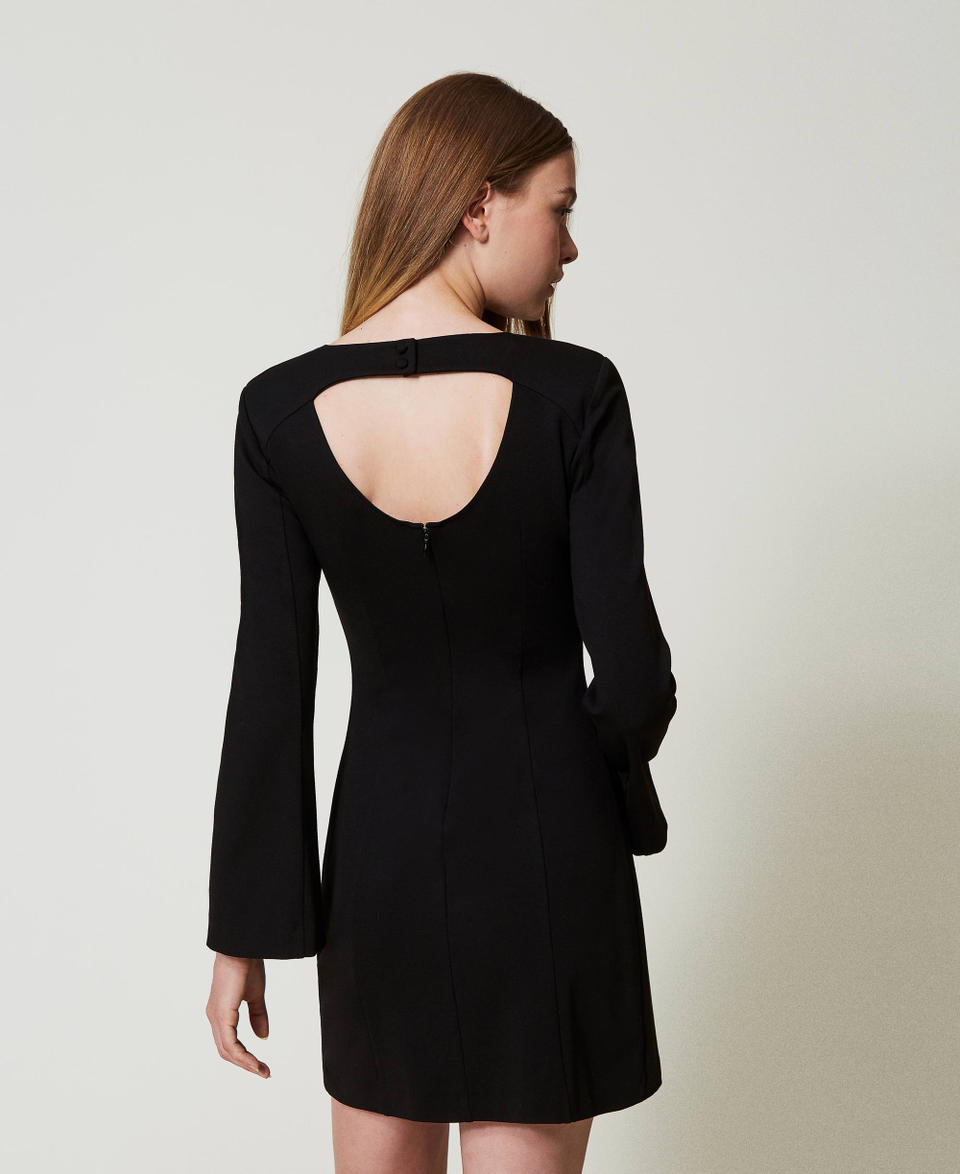 Twin Set Abito corto con spilla in strass Offerta temporanea