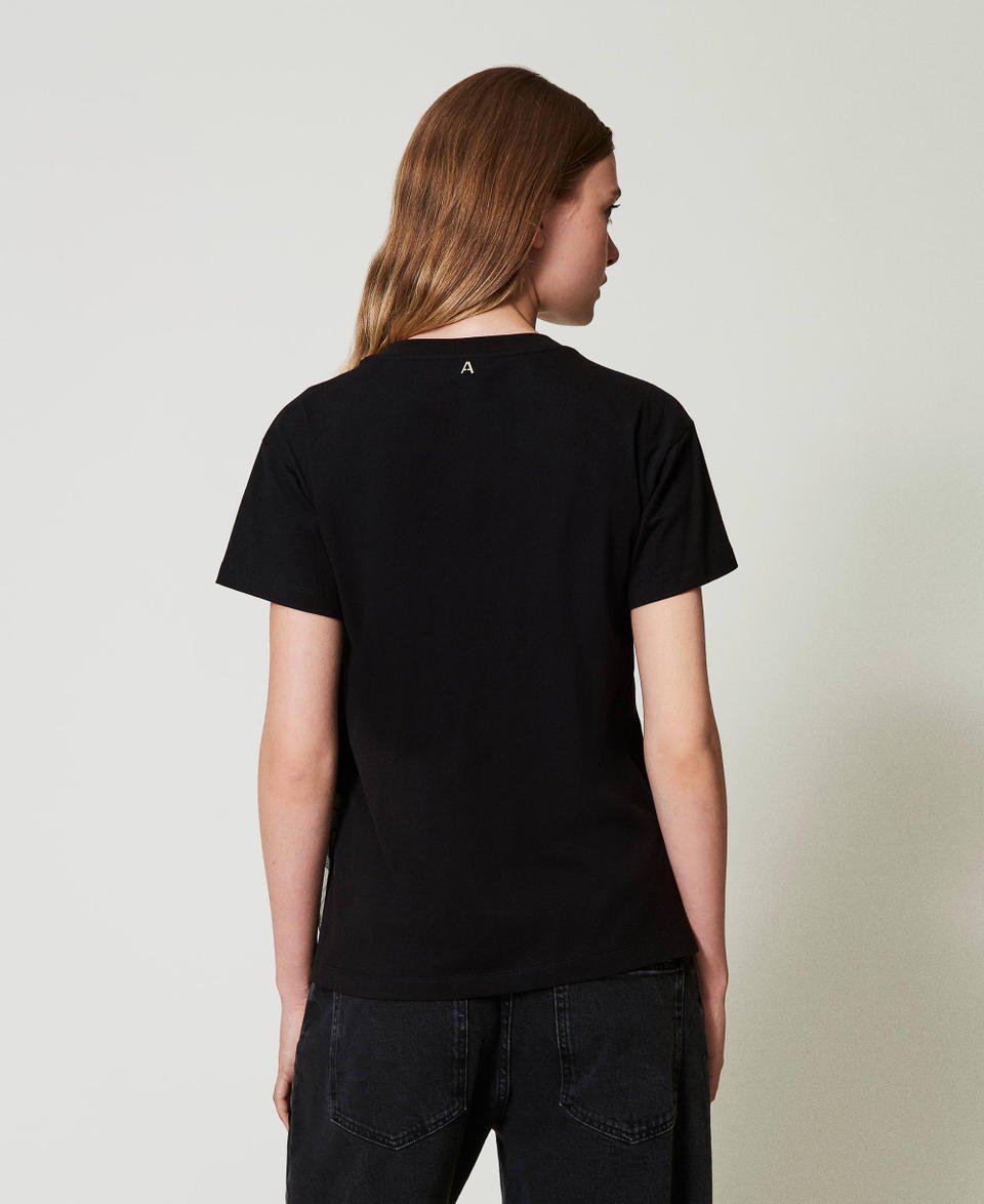 Twin Set T-shirt con volant in creponne Offerte esclusive