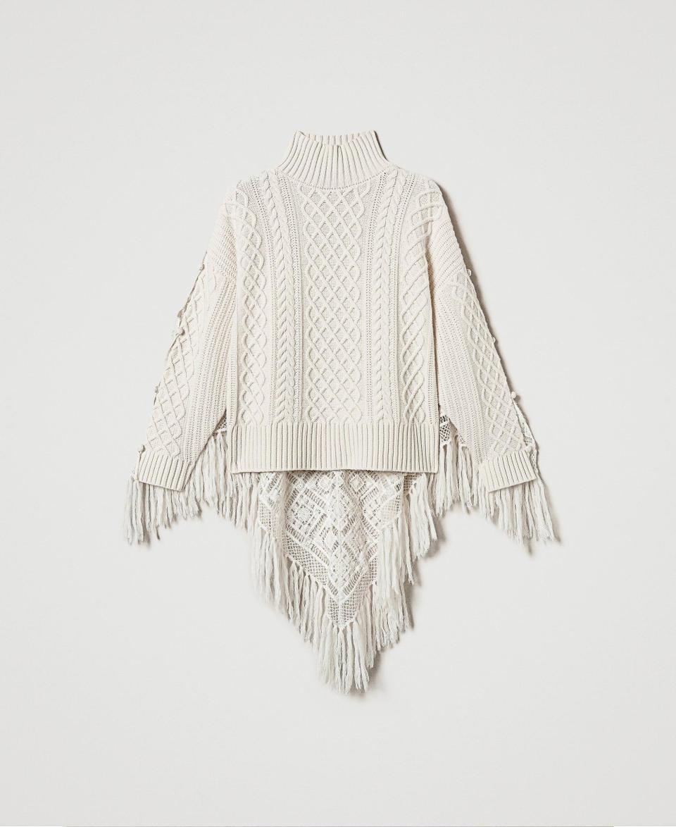 Twin Set Maxi maglia in misto lana con stola Sostegno trimestrale
