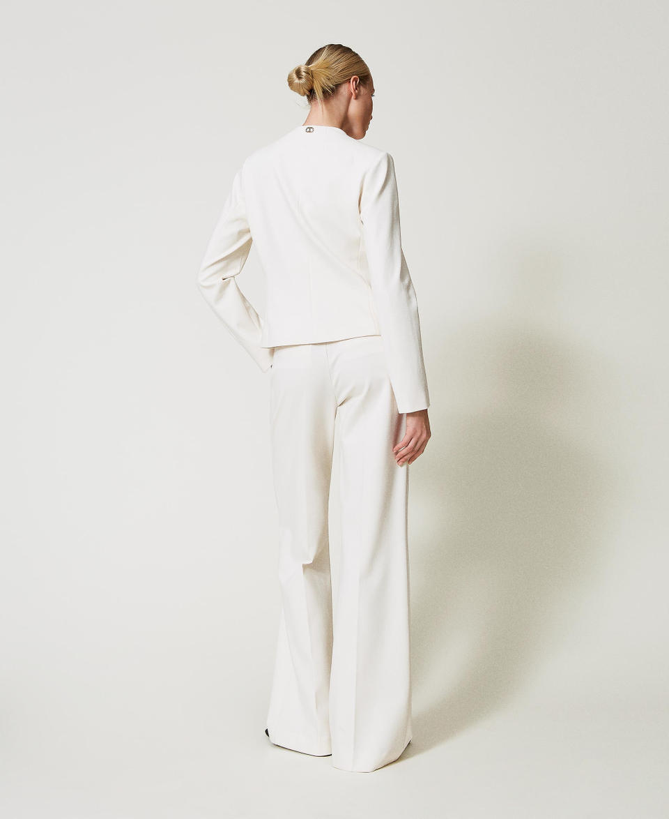 Twin Set Pantaloni wide leg con bottoni gioiello Promozione