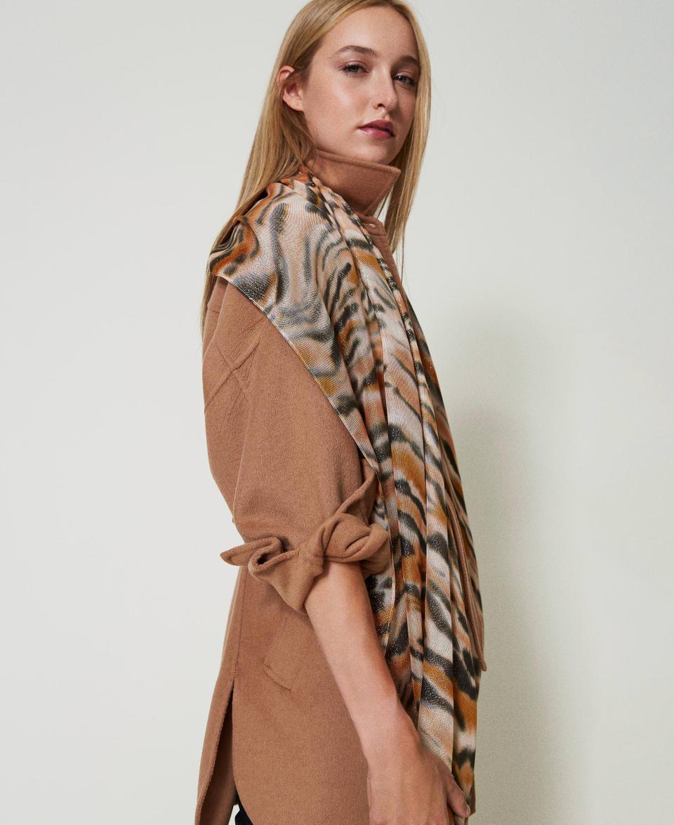Twin Set Stola con stampa animalier Consegna Veloce