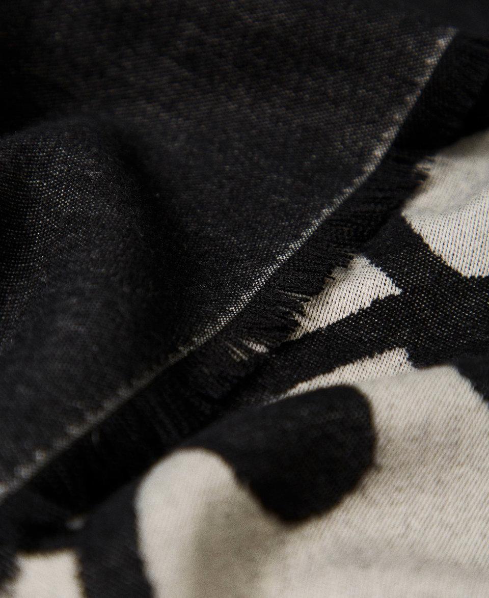 Twin Set Sciarpa jacquard con logo Fino Al -60%
