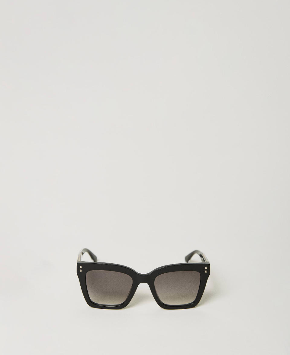 Twin Set Occhiali da sole squadrati con borchiette Shopping Online