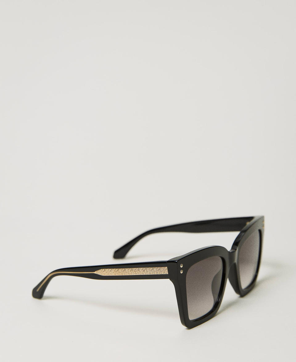 Twin Set Occhiali da sole squadrati con borchiette Shopping Online