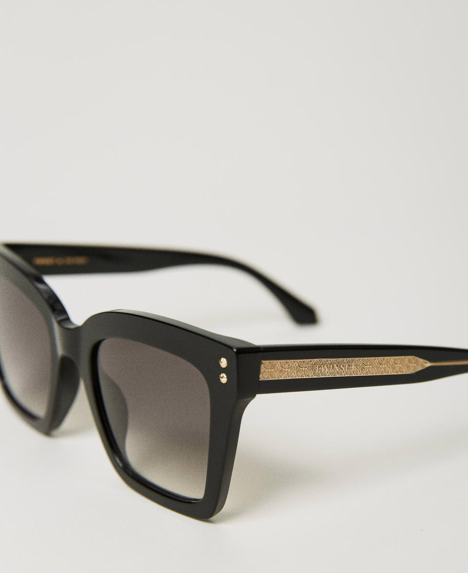 Twin Set Occhiali da sole squadrati con borchiette Shopping Online