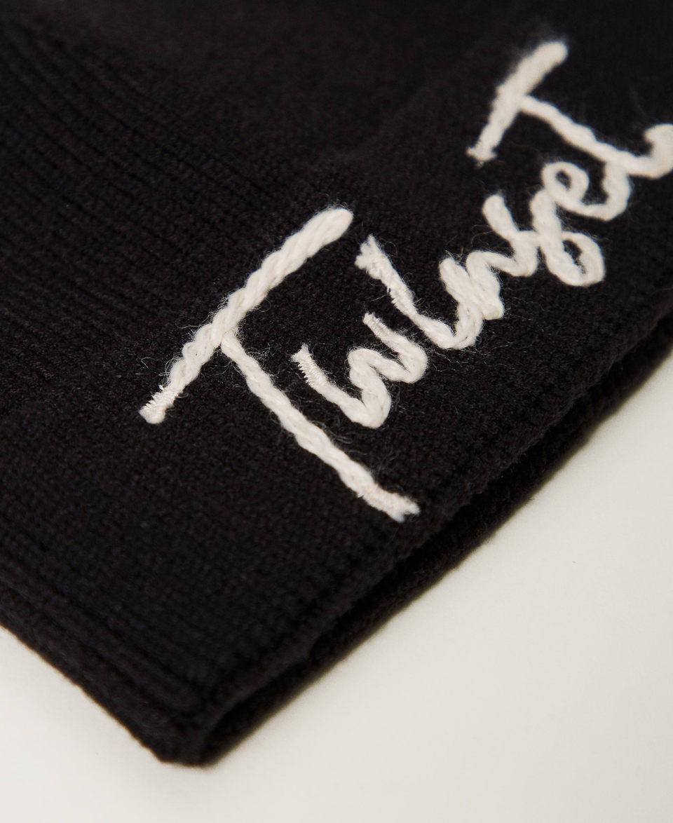 Twin Set Cuffia in maglia con ricamo logo Affare Del Giorno