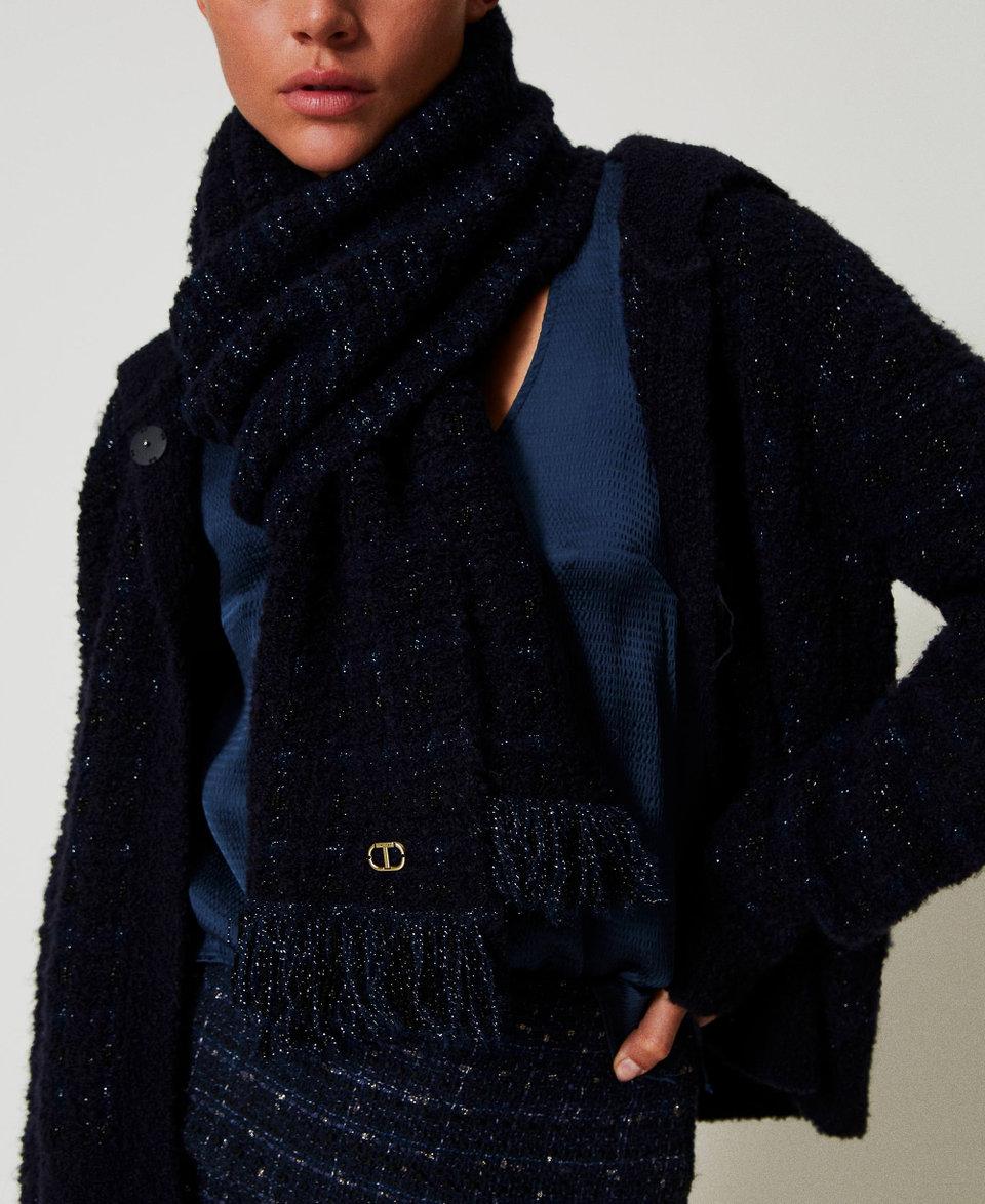 Twin Set Sciarpa in maglia con lurex e frange Novità