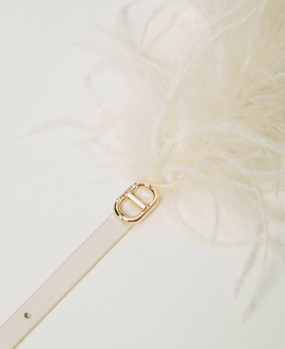 Twin Set Cintura con piume e Oval T Sconto
