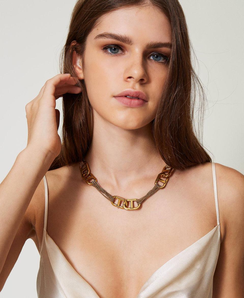 Twin Set Collana girocollo con Oval T Outlet