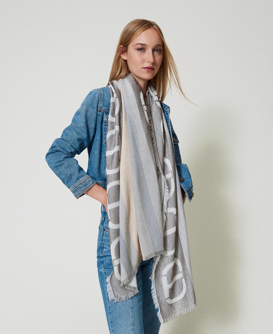 Twin Set Stola jacquard con Oval T I Più Venduti