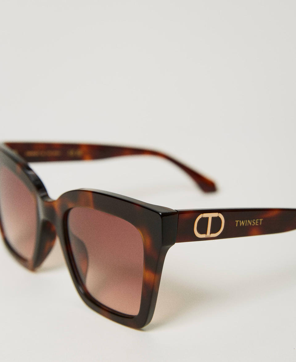 Twin Set Occhiali da sole squadrati tortoise Negozio