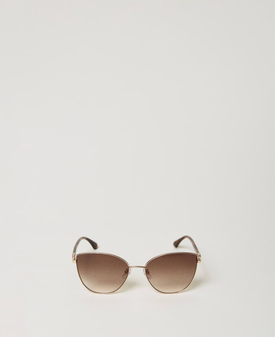 Twin Set Occhiali da sole cat-eye in acciaio Black Friday