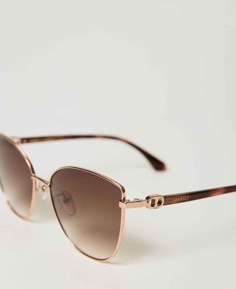 Twin Set Occhiali da sole cat-eye in acciaio Black Friday