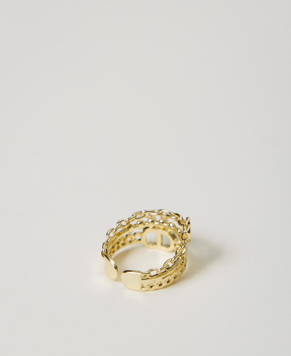 Twin Set Anello con perle e Oval T Offerta Pasqua