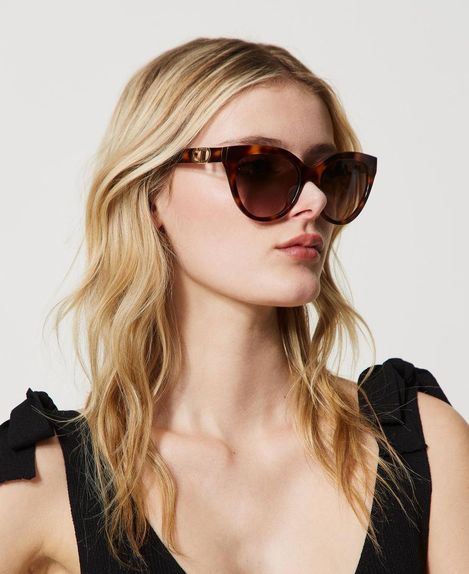 Twin Set Occhiali da sole cat-eye tortoise Lightning offer