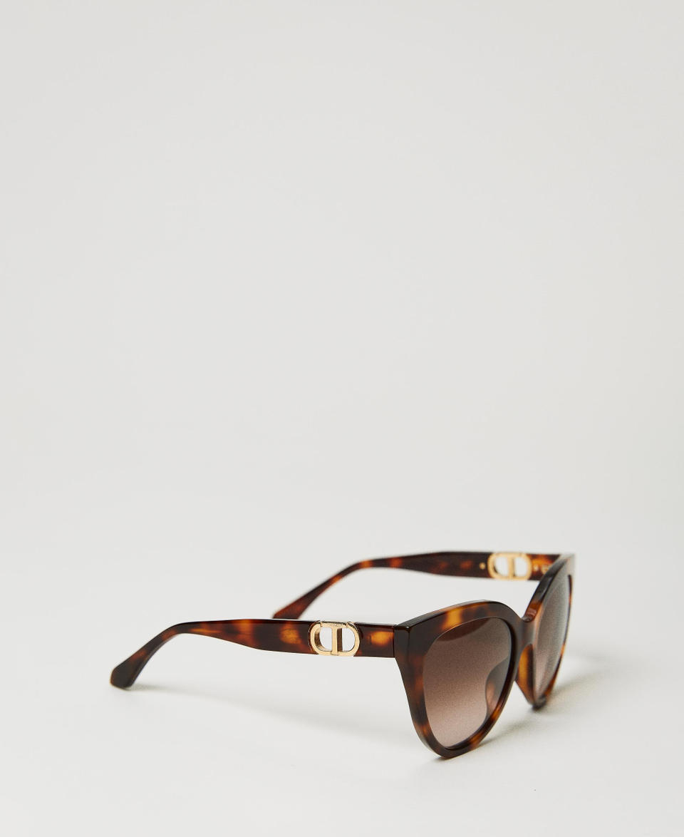 Twin Set Occhiali da sole cat-eye tortoise Lightning offer