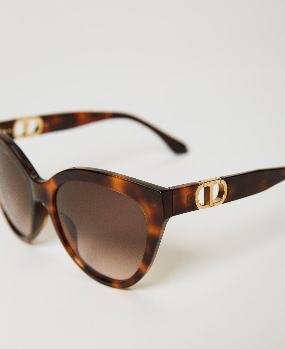 Twin Set Occhiali da sole cat-eye tortoise Lightning offer