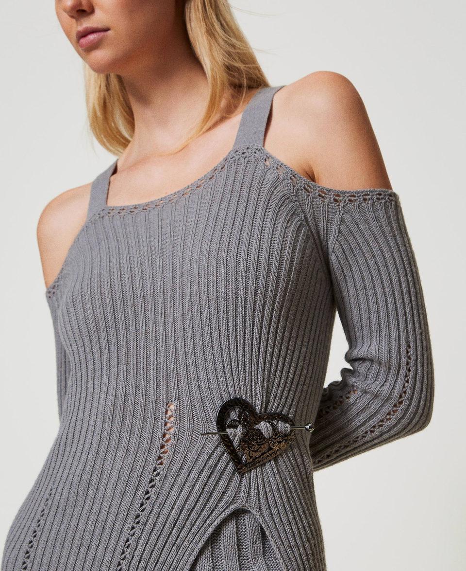 Twin Set Spilla a cuore con fiore Liquidazione