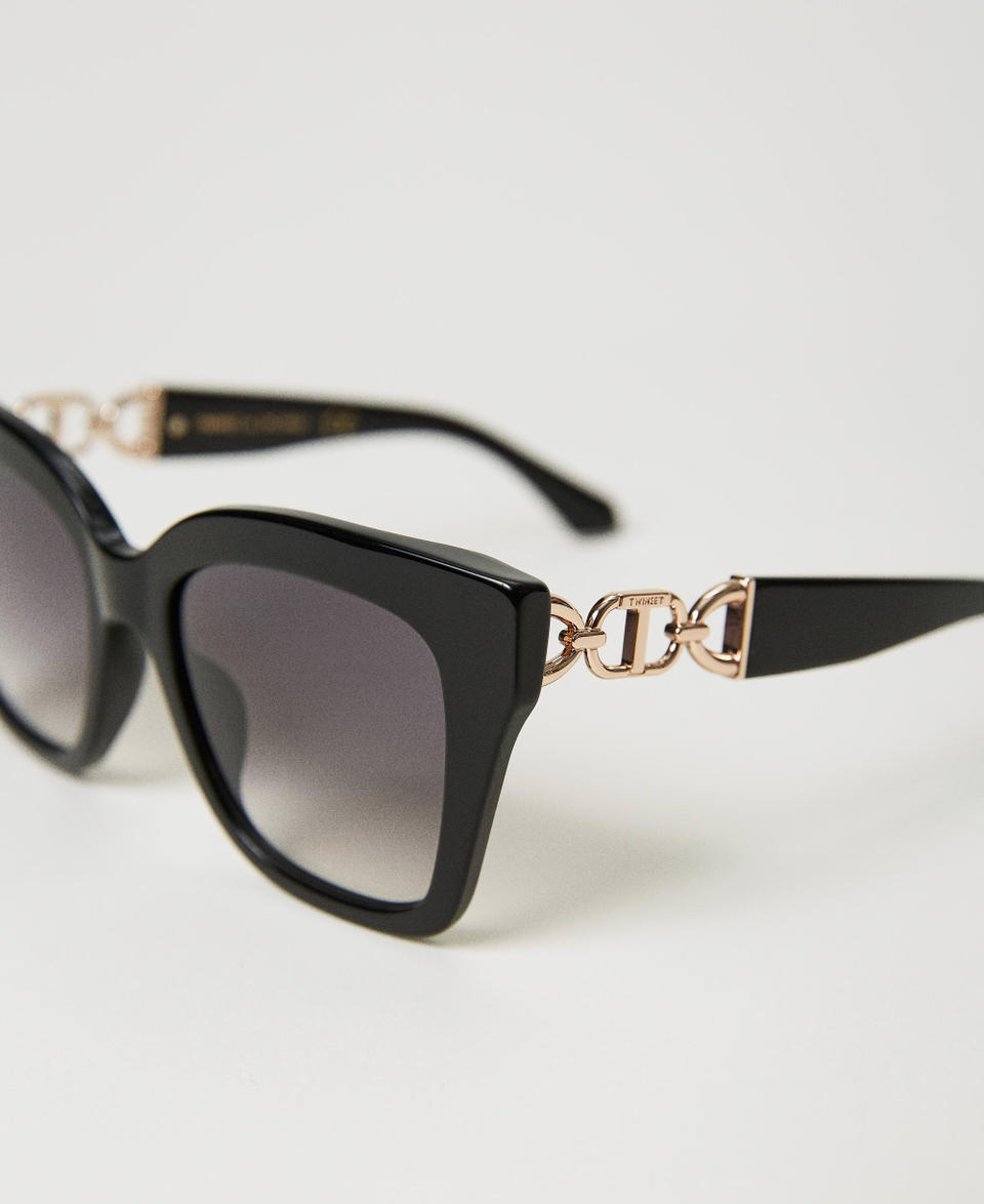 Twin Set Occhiali da sole cat-eye con morsetto Offerte speciali