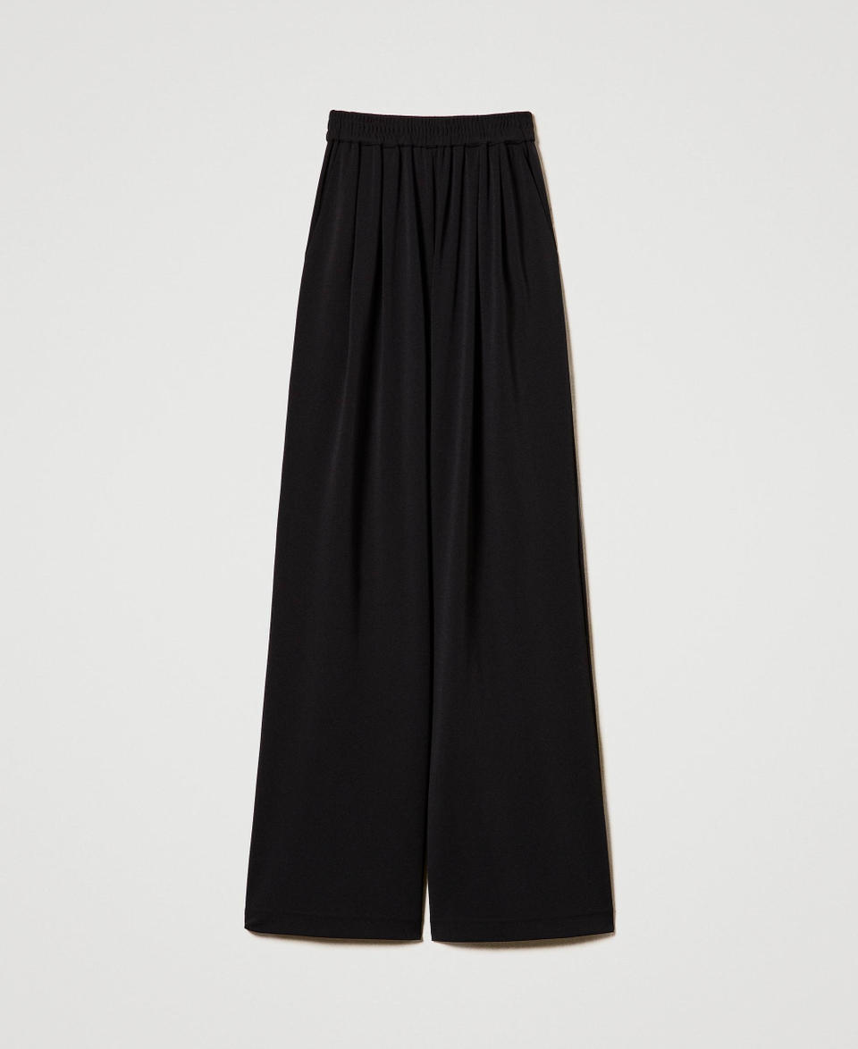 Twin Set Pantaloni a palazzo in jersey crêpe Super Saving Price