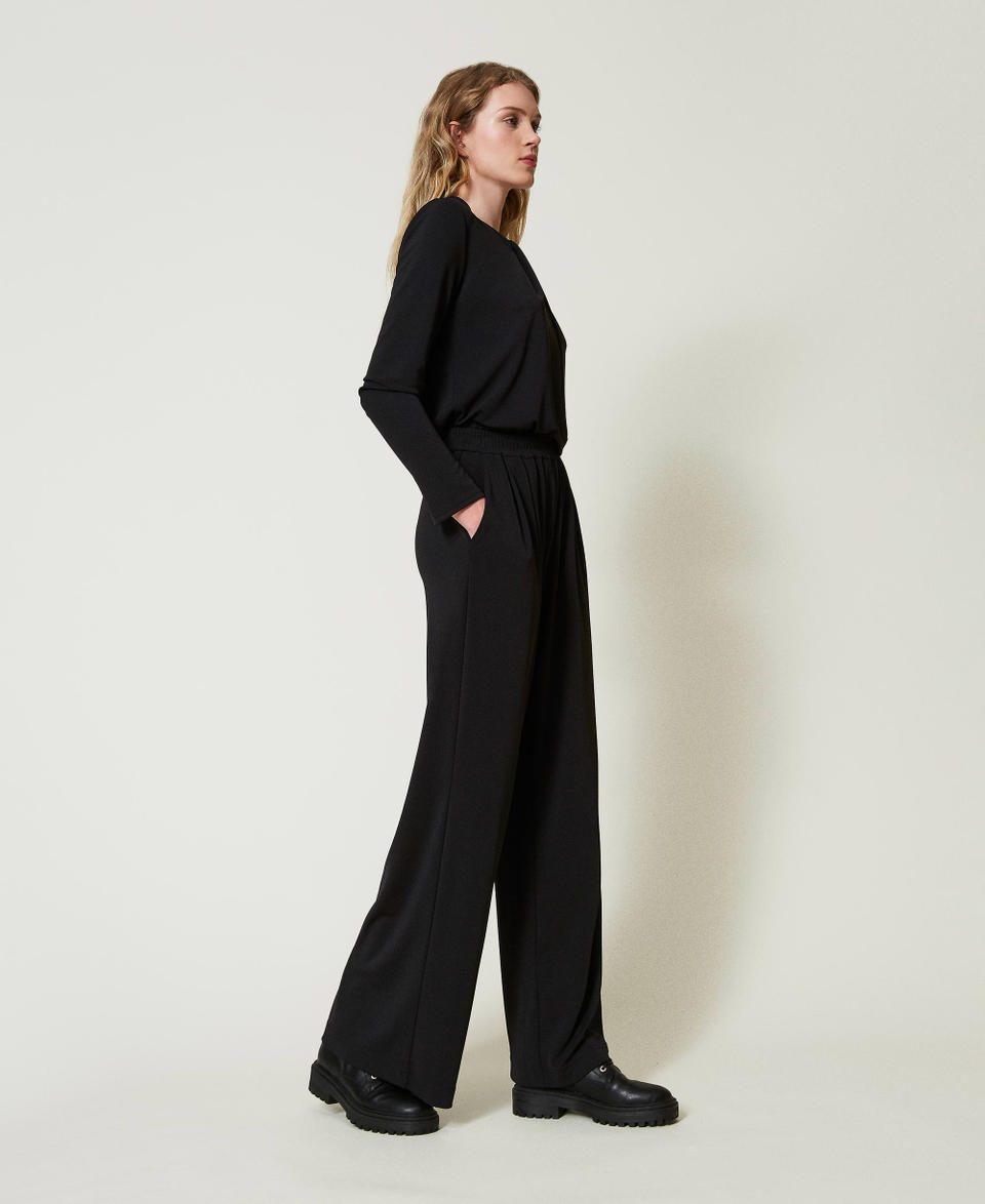 Twin Set Pantaloni a palazzo in jersey crêpe Super Saving Price