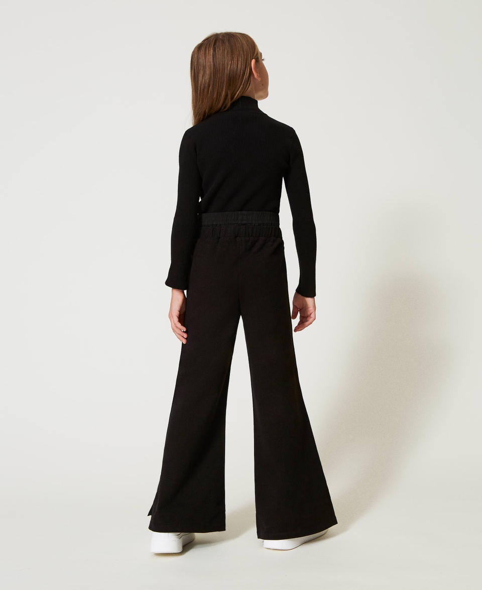 Twin Set Pantaloni a palazzo in felpa con logo Discount Store per i nuovi prodotti